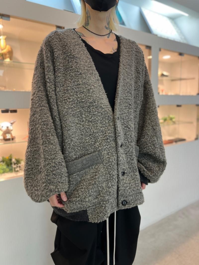 my beautiful landlet / FAUX ALPACA BIG CARDIGAN 