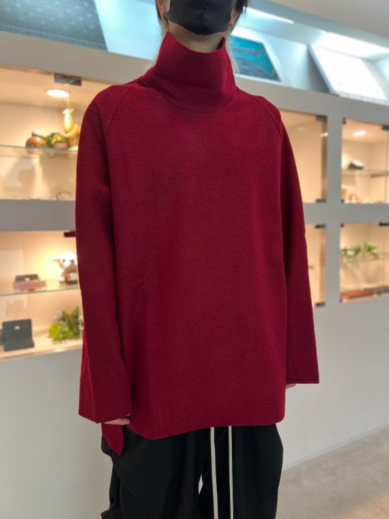 VOAAOV / COMPRESSED WOOL High Neck Pullover 