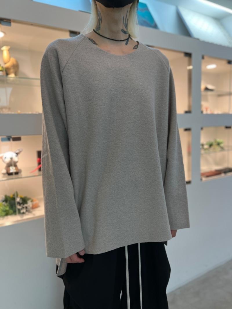 VOAAOV / COMPRESSED WOOL Crew Neck Pullover 