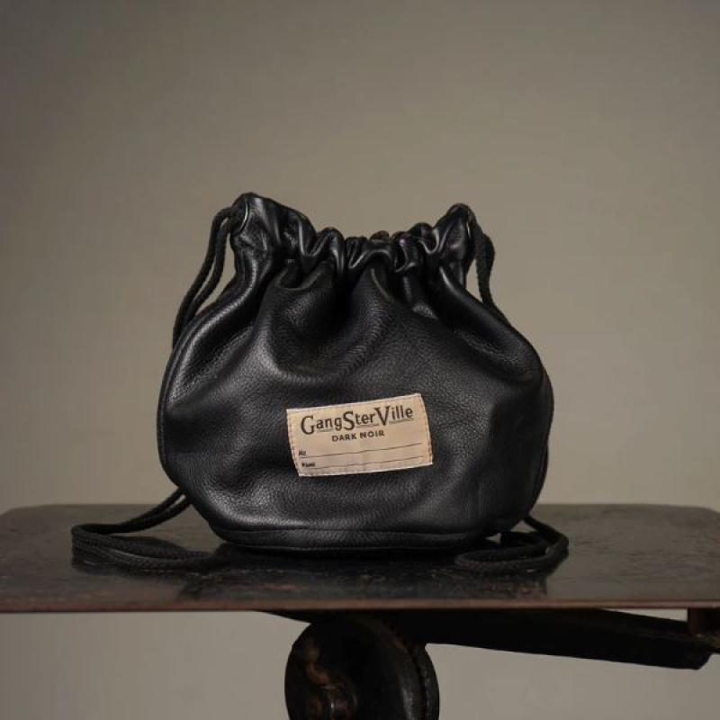 GANGSTERVILLE(󥰥)DARK NOIR-LEATHER EFFECT BAG