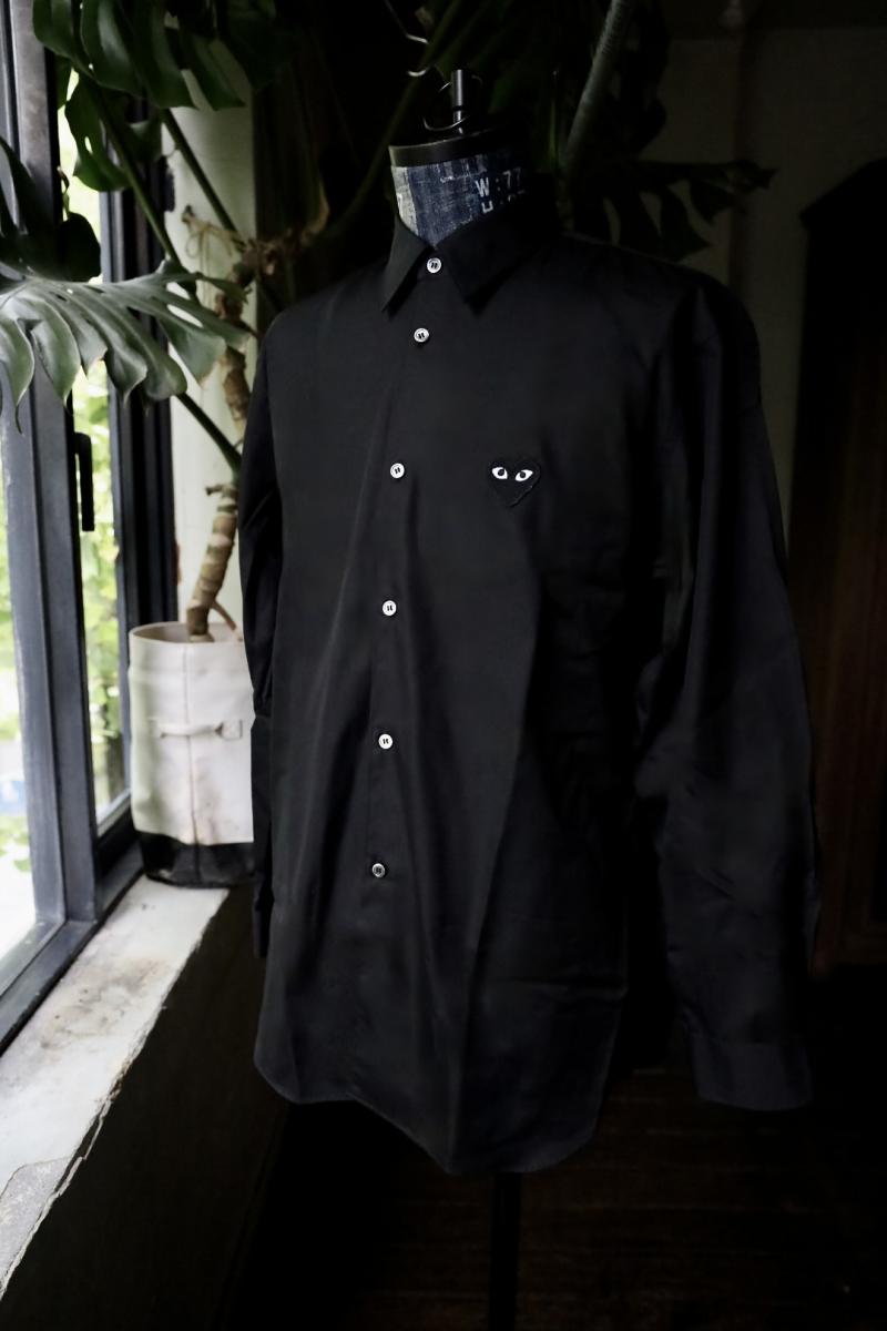 PLAY COMME des GARCONS ץ쥤ǥ륽 MEN'S SHIRT BLACK (BLACKBLACK HEART)111()ȯ! 