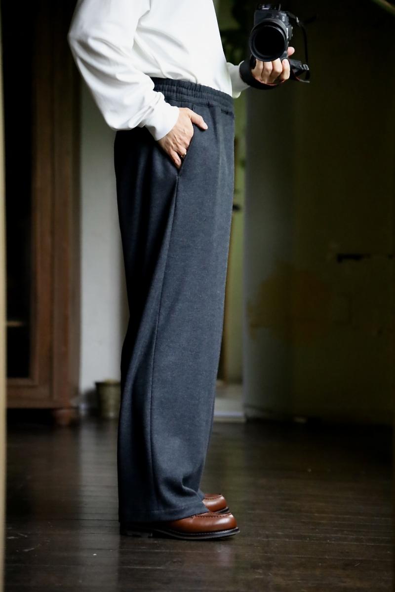 Graphpaper եڡѡ 24AW Wool Smooth Flannel Easy Wide Pants (GM244-40011)GRAY112()ȯ! 